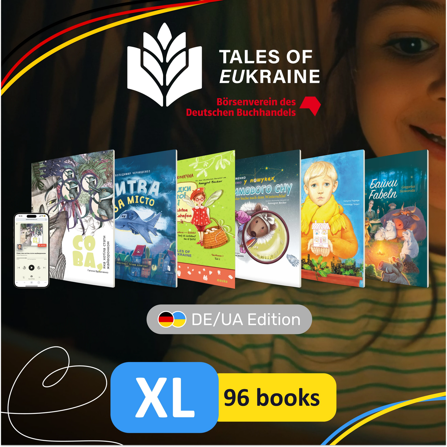Tales of EUkraine | Українсько-Німецькі Двомовні Дитячі Книжки з Малюнками  (Комплект: 6 Назв, 24 Книжок)